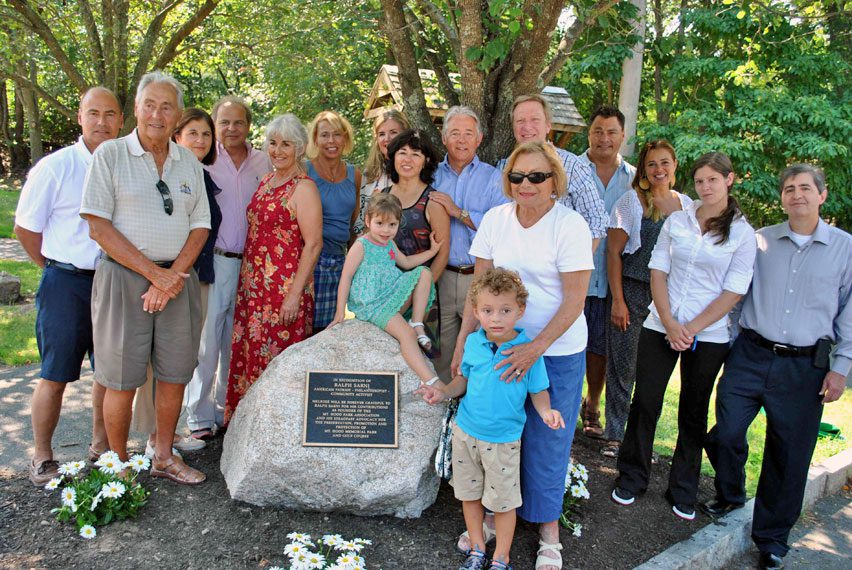 ON SATURDAY, SEPTEMBER 6, a ceremony was held at the Mt. Hood Park and Golf Course for the dedication of a memorial plaque honoring the late Ralph Sarni. Here are some of those who attended.