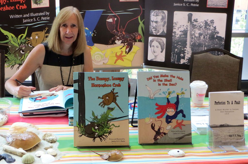 FORMER Wakefield resident Janice Petrie, author of the award winning “Did You Make the Hole in the Shell in the Sea?” will appear at Barnes & Noble in Peabody on Saturday, Nov. 22 and again in Burlington on Saturday, Dec. 13.