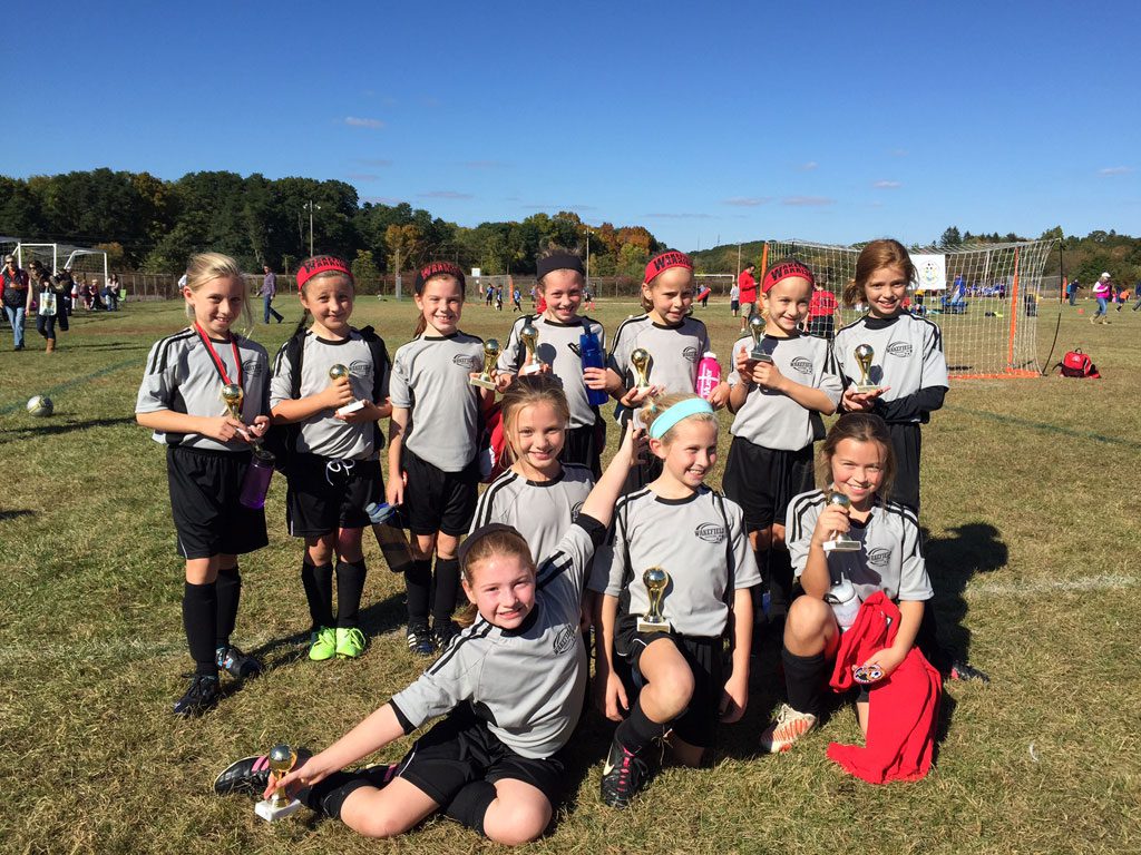 THE GU10-1 soccer team went undefeated with a 4-0 record in the 2014 North Andover Columbus Day Soccer Tournament. The team included: Lucia Stevenson, Courtney Lilley, Fiona Recene, Jacey Jewett, Alexis Manzi, Lilah Hatheway, Emma Fitgerald, Paige MacGibbon, Caroline Roberts, Mary Kerrigan and Emma Shinney. Missing from the photo is Mia Forti.