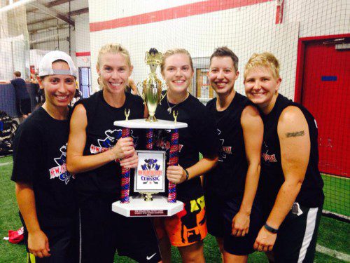 WAKEFIELD residents Samantha Rush (second from left) and Melissa Tetreau (far left) have been chosen to play for the U.S. team in the International Street and Ball Hockey Federation (ISBHF) Women’s World Cup Championship which will held in Zug, Switzerland in June 2015.