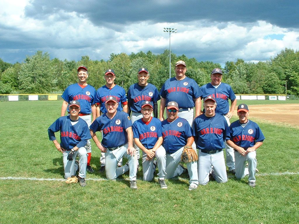 THE ADULT 50+ Warriors team completed its ninth season. In the front row are Sal Perrone, Mike Abbott, Les Epstein, Joey Russo, Bob Gard and Joe Moscato. In the second row are Tim Omen, Jeff Wardwell, Joe Silveira, George Porter and Brian Doyle.