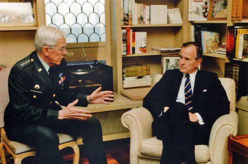 AS NATO’S TOP military leader, General John R. Galvin was often asked for input by men like President George H.W. Bush. (Photo courtesy of Mark Curley)