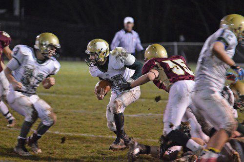 SOPHOMORE MATT MCCARTHY posted 67 yards on 18 carries and scored a touchdown for North Reading against Newburyport. (Bob Turosz Photo)