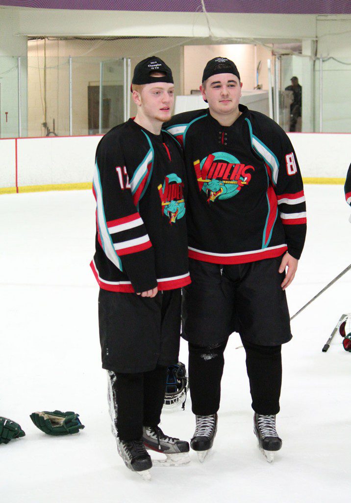 TWO Wakefield hockey players helped the U18 Greater Boston Vipers win the state championship. On the left is Domenic Bruno and on the right is Johnny Andrews.
