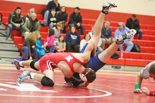 THE MELROSE Red Raider wrestling team had a strong showing in the 2015 Middlesex League Meet with a 4th place finish among 11 teams. (Donna Larsson photo)