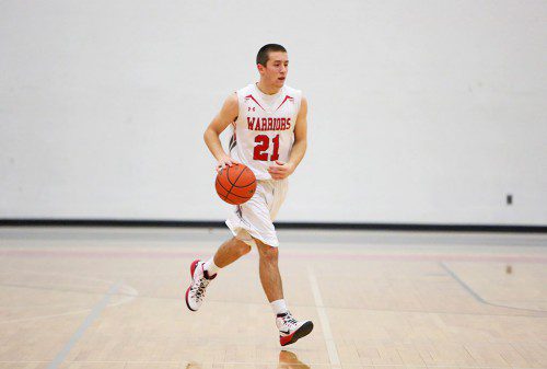 ALEX MCKENNA, a sophomore forward, scored 14 points and had a terrific game for the Warriors. McKenna also had nine rebounds, three steals, and an assist in Wakefield's lopsided 61-24 lopsided victory over Stoneham last night at the Charbonneau Field House. (Donna Larsson File Photo)