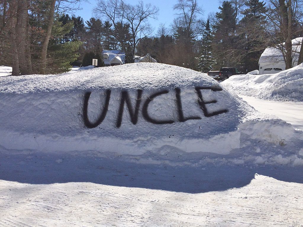 SOMEONE had to say it to Mother Nature – you won, we lost, we've had enough. (Courtesy Photo)