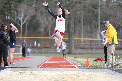 EVENTS SUCH as the long jump will be a strength for the Melrose High School girls outdoor track team who begins their season this week. (file photo)