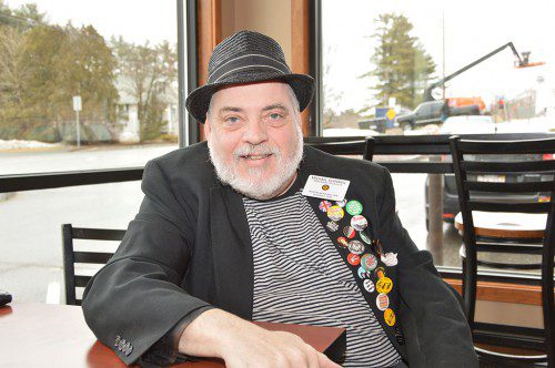 ROTARY CLUB PRESIDENT MIKE SCANNELL, a self–described "ham," expresses his creative side as a singer and songwriter for George Belli and the Retroactivists. (Bob Turosz Photo)