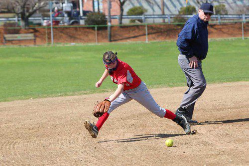 MEGHAN BURNETT had two hits and drove in a run for the Warrior softball team yesterday against Arlington. Wakefield was edged 4-3 by the Spy Ponders for their second straight loss.  (Donna Larsson File Photo)