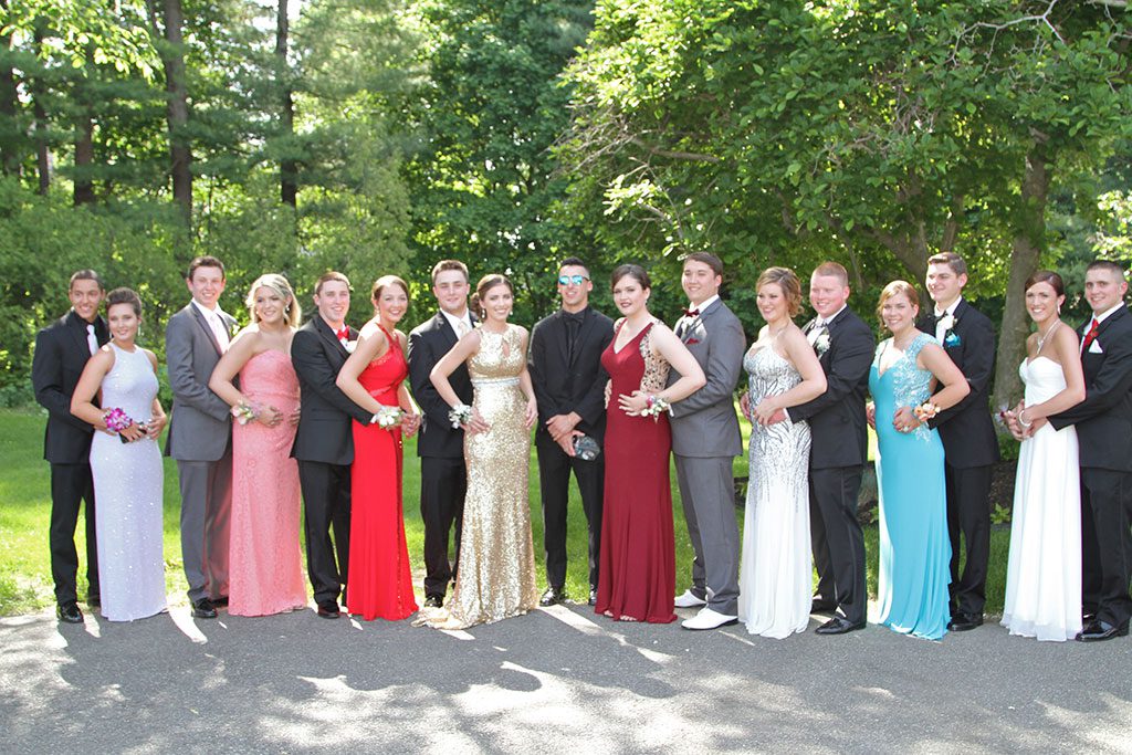 TUESDAY AFTERNOON THESE couples gathered at a Porter Street home before heading to Melrose High’s Senior Prom, which was held this year at glorious Fenway Park in Boston. More photos appear inside this issue. (Donna Larsson Photo)