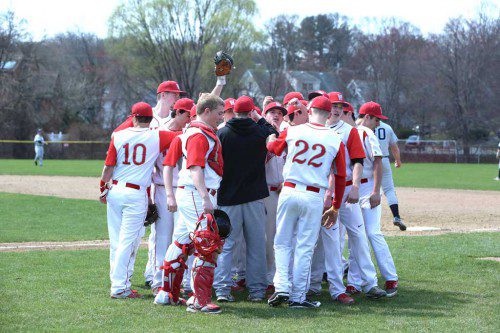 THE WARRIOR baseball team rallied for two runs in the last of the seventh inning to edge past Reading by a 2-1 score. With the win, Wakefield has clinched at least a share of the Middlesex League Freedom division title. (Donna Larsson File Photo)
