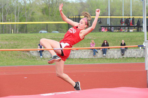 ALLEE PURCELL, a freshman, came in second in the high jump with a 4-7, won the 400 meters in a personal best time of 62.6 seconds and was a member of Wakefield's first place 4x400 relay team. (Donna Larsson File Photo)