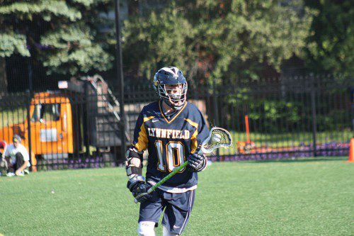 CAPTAIN Jon Knee (10) said it was an honor to be named an Academic All-American by the Eastern Massachusetts Lacrosse Coaches Association last week. He finished his senior year with 42 goals and 35 assists.(Dan Tomasello File Photo)