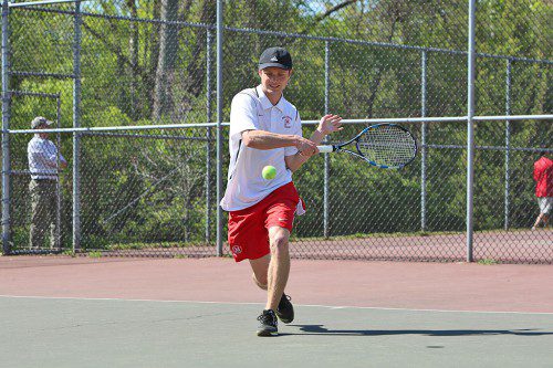 THE MELROSE Red Raider tennis team lost in Div. 2 North semifinals against Winchester on Monday but earned 16 wins over the season. (Donna Larsson photo) 