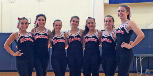 THE WMHS dance team had seven 2015 UDA All Americans. From left to right are Sarah Stumpf, Gianna Gebhard, Maddie Fleming, Allie Margerison, Jenna Stackhouse, Jessica Dubuque and Shannon Fairweather.