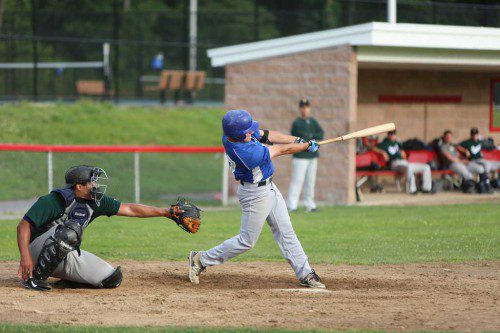BOBBY LOSANNO had a hit and scored a run in the Wakefield Merchants 6-5 walk-off win over the Arlington Trojans last night at Walsh Field. (Donna Larsson File Photo)
