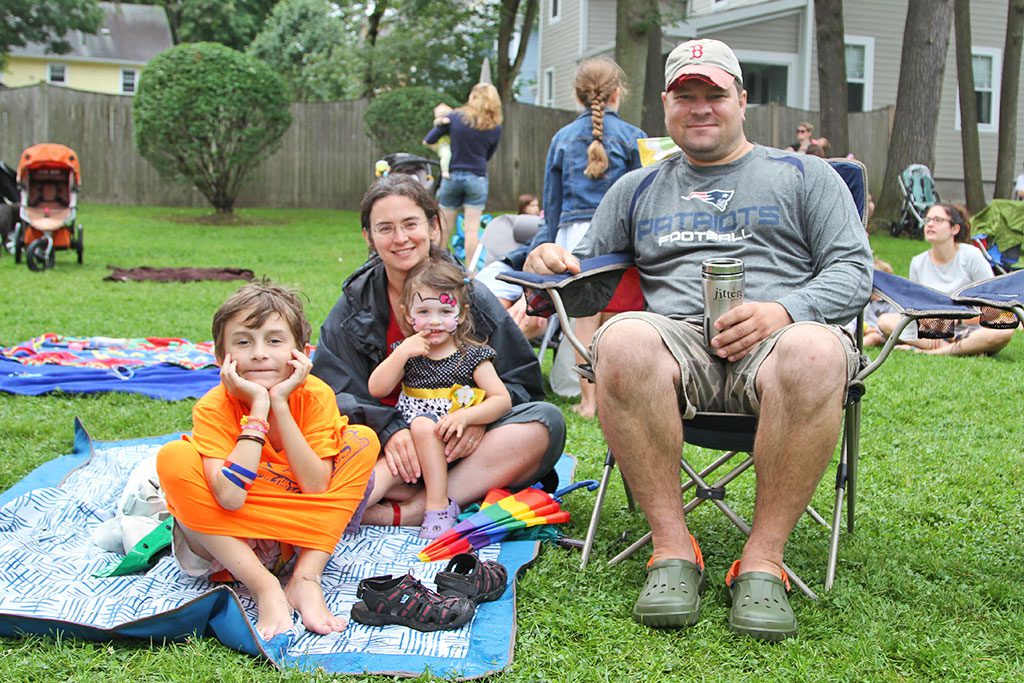 THE CHEVALIER FAMILY enjoyed the sights and sounds at Cedar Park during this year’s Four Corners Music Festival held last Saturday.  (Donna Larsson Photo)