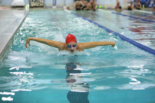 MADISON GUAY, a senior co-captain, returns to swim a variety of events for the Warriors. She will compete in the butterfly, freestyle, individual medley and breaststroke this season. (Donna Larsson File Photo)