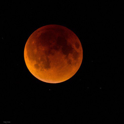RAJ DAS/ED Photography of Melrose was one of thousands in the area amazed by Sunday's super blood moon. He took this photo for us over Melrose at 11 p.m. This astronomical phenomenon last occurred in 1982 and will not occur again until 2033.