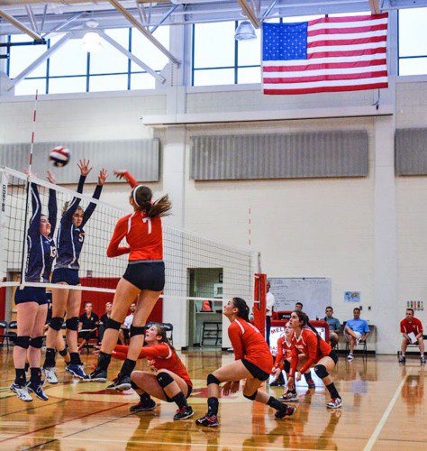 THE MELROSE Lady Raider volleyball team has 19 wins and counting as they begin Div. 2 North tournament play tonight at home against Greater Lawrence at 5:30. (Steve Karampalas photo) 
