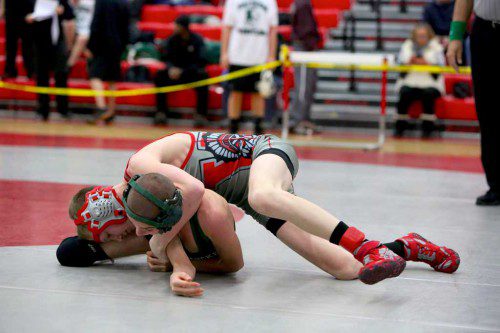 JACK SPICER, a junior, returns to wrestle at the 106 weight class. Spicer finished second in the Div. 3 North Tournament and fourth in the Div. 3 state meet. (Donna Larsson File Photo)