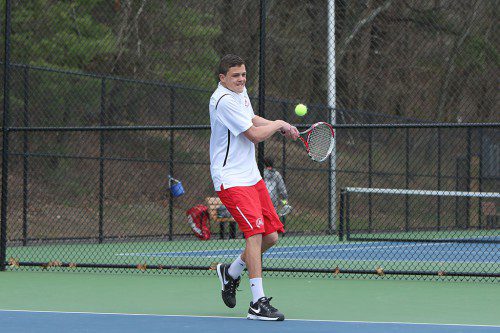 JACK MAYS is one of the players returning to the MHS boys' tennis team, who returns after their best season in decades. (Donna Larsson photo) 