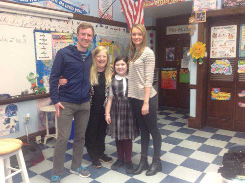 JANE ELLIS' THIRD GRADE class at St. Joseph School got a special visit from champion skaters Heidi Munger and Ross Miner from The Skating Club of Boston on March 10. They gave a wonderful presentation about all the practice and hard work goes into becoming a great ice skater. Students compared it to how necessary it is to spend quality time studying, reading and doing math facts in order to feel self confident. The class thoroughly enjoyed their visit. Special thanks to third grader Gabriella Maiuri and her family for arranging this great visit. 