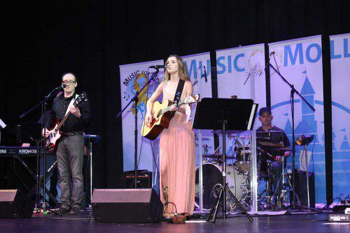 KATRINA GUSTAFSON and her band headlined “Music for Molly,” a benefit concert and silent auction she organized on behalf of LHS sophomore Molly Malone who is battling Ewing Sarcoma. Saturday's event was attended by Molly and 250 family members, friends and supporters. (Maureen Doherty Photo)