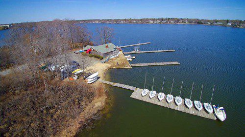 THIS PHOTO WAS taken by Jamie Boudreau Airgoz Aerial Photography using a DJI Phantom 3 Pro UAV (AKA) Drone at about 75 to 100 feet on Sunday above the Quannapowitt Yacht Club.