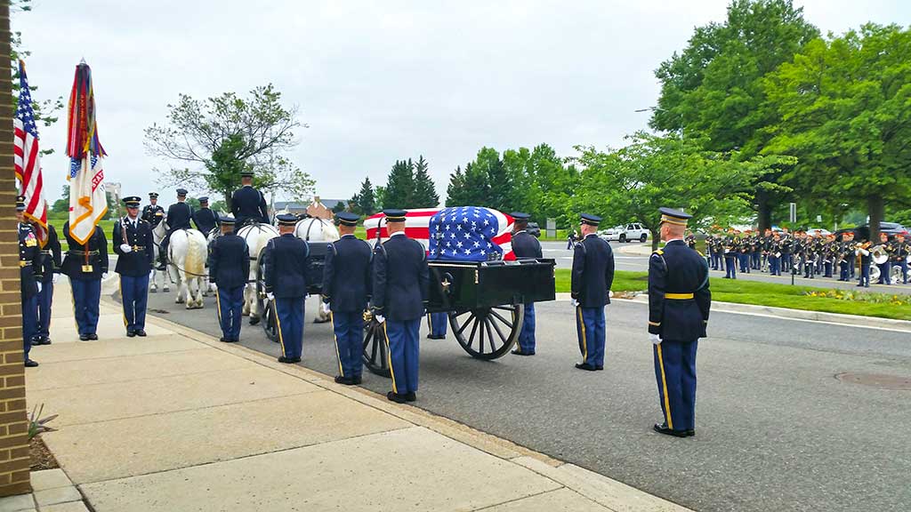 LOCAL ATTORNEY Mark Curley took this photograph outside the chapel at Arlington National Cemetery during his friend General John R. Galvin’s funeral last week.