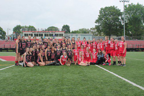 THE WAKEFIELD and Melrose travel girls' lacrosse teams concluded the season with a game against each other at Fred Green Memorial Field.