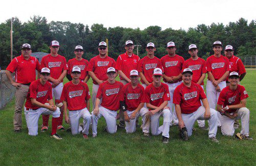 THE 2016 Senior League All-Star team came up short this past weekend in the State Finals against Oxford. In the first row (left to right) are Robert Shaw, Mike Lanzarone, Tyler Pugsley, Kevin DeLeary, Colin Jaena, Mike Melito and Nick Porter. In the back row (from left to right) are Coach Kevin Kraus, Brendan Coughlin, Cole Kraus, Ben Nakhoul, Coach Matt Shea, Will Shea, Chris Brown, Paul Gould, Will Holman and Coach Frank Lanzarone.