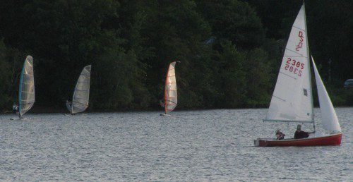 LAKE QUANNAPOWITT attracts all kinds of sail craft. (Mark Sardella Photo)