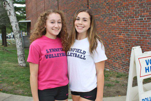 SENIOR CAPTAINS Rebecca Albanese (left) and Olivia Pascucci will be leading the volleyball team this fall. (Dan Tomasello Photo)