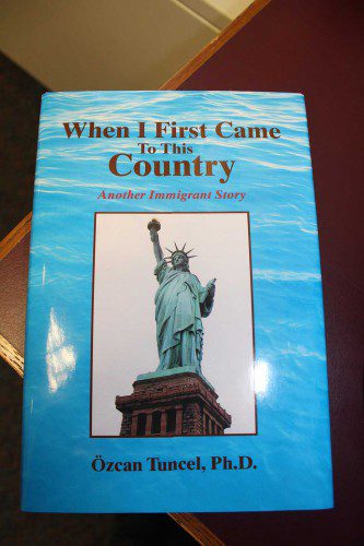 THE LYNNFIELD Public Library has added two copies of the autobiography of Ozcan Tuncel, Ph.D., “When I First Came To This Country, Another Immigrant Story,” to its adult non-fiction collection. Dr. Tuncel is a Lynnfield resident. (Maureen Doherty Photo)
