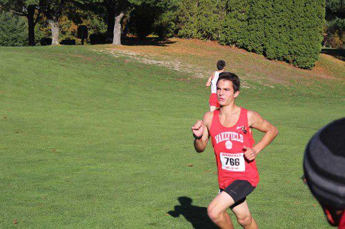 MATT GREATOREX, a junior, captured fifth place in the varsity boys’ race with a time of 12:35 in the Middlesex League Meet on Monday at the Woburn Country Club.