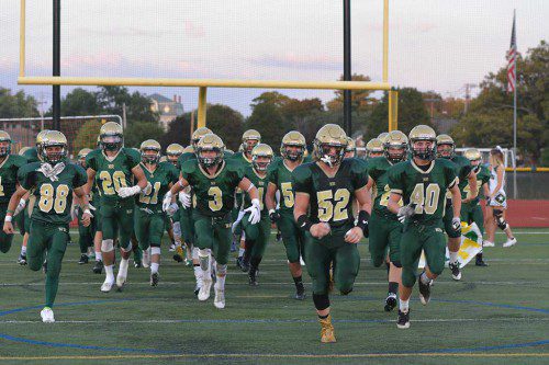 HERE COME THE HORNETS! The Cape Ann League Champion North Reading Hornets are loaded for bear and ready to meet the Lynnfield Pioneers on Thanksgiving Day. (Bob Turosz Photo)
