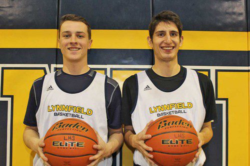 SENIOR CAPTAINS Louis Ellis (left) and Michael Carangelo will be leading the boys’ basketball team this season. (Dan Tomasello Photo) 