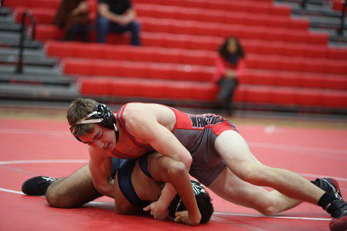 RYAN SMITH, a junior, was the runner-up at the 145 weight class in the 17th annual Anthony Lisitano Memorial Tournament which was held Saturday at the Charbonneau Field House. (Donna Larsson File Photo)