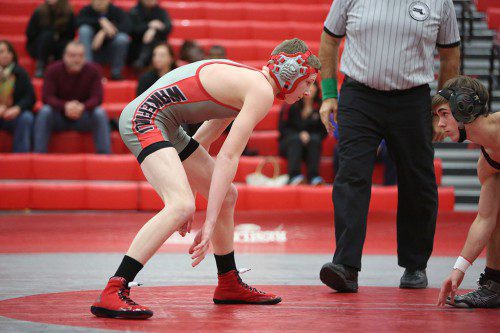 JACK SPICER, a senior captain, returns to wrestle and will compete at the 138 weight class. Spicer took third in both the Div. 3 North and Div. 3 State Meets a year ago at the 113 weight class. (Donna Larsson File Photo)