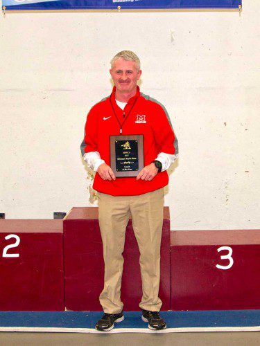 JAMES BLEILER coached the 2017 Div. 3 State Champ Melrose High wrestling team. Now he will receive the MA National Chapter of Wrestling Hall of Fame's Up & Coming High School Coach of the Year award. (file photo)