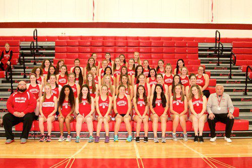 THE WMHS girls' indoor track captured its first ever Middlesex League championship this winter by posting a perfect 5-0 record in the Freedom division. The Warriors had six all-stars selected. Also retiring head coach Jim Duff was sent off a winner in his swan song. (Donna Larsson File Photo)