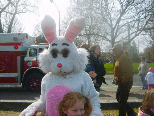 THE EASTER BUNNY is expected in town during the annual Egg Hunt sponsored by the Wakefield Center Neighborhood Association.