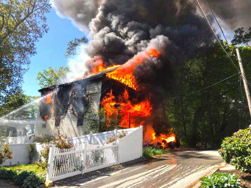 The North Reading Fire Department responded to a house fire on Audubon Road Saturday morning. The cause of the fire remains under investigation and was not deemed suspicious at this time. (Courtesy Photo/Ken Robishaw)