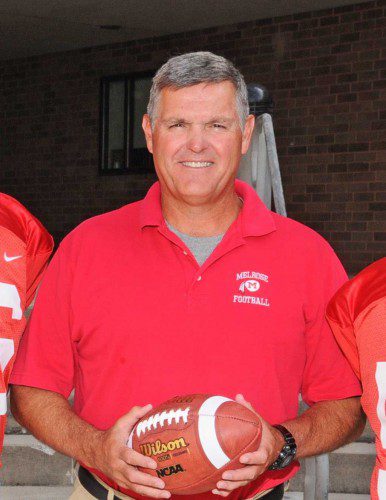 COACH TIM Morris of the Melrose High Red Raider football team has been named the 2017 MIAA Football Coach of the Year. (Donna Larsson photo) 