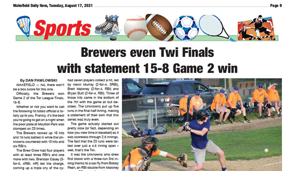 Sports Page: August 17, 2021