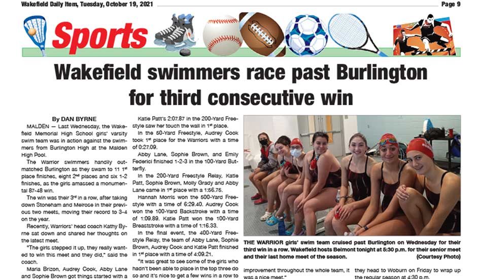 Sports Page: October 19, 2021