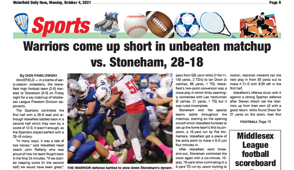 Sports Page: October 4, 2021