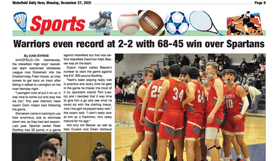 Sports Page: December 27, 2021